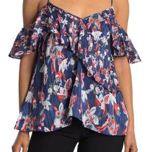 Tanya Taylor Sz 4 Chiara Floral Ikat Silk Top
